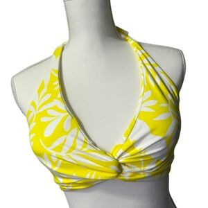 KATE SPADE women’s knotted halter tie bikini swim top size L NWT
